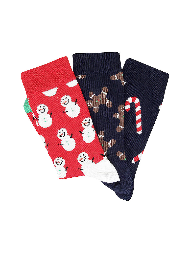 HAPPY SOCKS Weihnachtssocken Geschenkbox 3er Pkg  bunt | 36-40